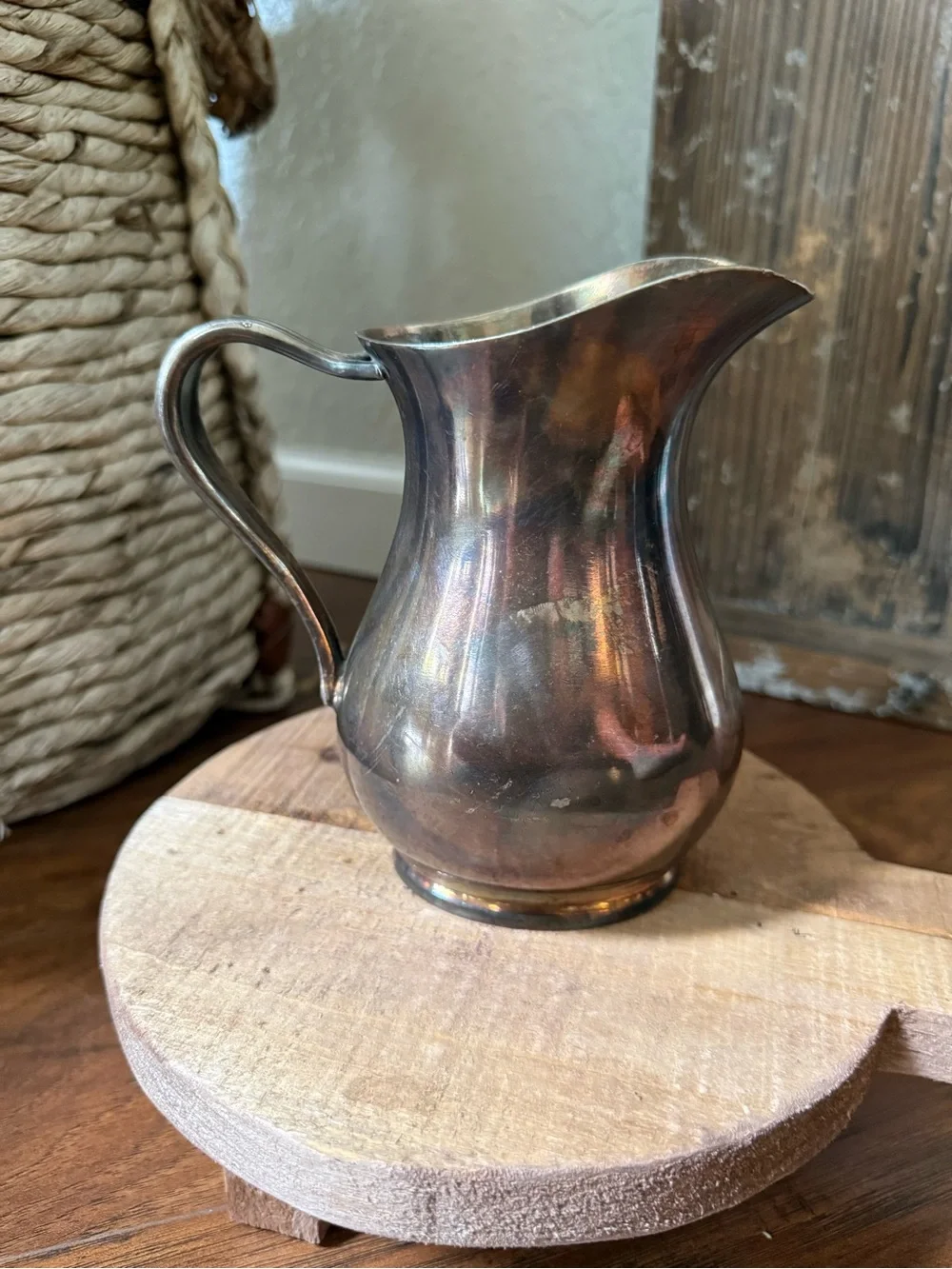 Vintage Reed And Barton  Silver Soldered 16oz. U.S.N Navy Creamer Pitcher 3600